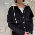 画像3: ●企業努力シリーズ●生産枠限り●ご予約ポイント対象●期間限定掲載●【8/7LIVEご紹介アイテム】ステッチデザインニットフーディブルゾン（予約/10-11）