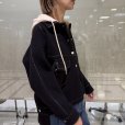 画像4: ●企業努力シリーズ●生産枠限り●ご予約ポイント対象●期間限定掲載●【8/7LIVEご紹介アイテム】ステッチデザインニットフーディブルゾン（予約/10-11）