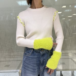 画像3: ●生産枠限り●ご予約ポイント対象●期間限定掲載●【8/7LIVEご紹介アイテム】カラー配色もちもちリブニット（予約/10-11）