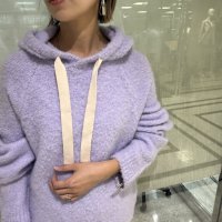 ●生産枠限り●ご予約ポイント対象●期間限定掲載●【8/7LIVEご紹介アイテム】ミックスカラーニットフーディ（予約/10-11）