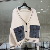 ●企業努力シリーズ●生産枠限り●ご予約ポイント対象●期間限定掲載●【8/7LIVEご紹介アイテム】デニムポケット肉厚カーディガン（予約/10-11）