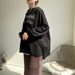 画像2: ●生産枠に限りあり●期間限定掲載●【8/14 LIVEご紹介アイテム】シンプルロゴバックギャザーオーバーロンT