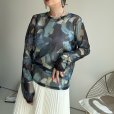 画像2: ●生産枠に限りあり●期間限定掲載●【8/14 LIVEご紹介アイテム】ニュアンス柄シリーズシア―トップス (2)
