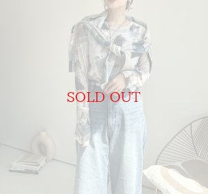 画像17: ●数量限定●【9/3 LIVEご紹介アイテム】ニュアンス柄シリーズシア―トップス