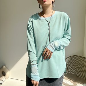 画像2: ●生産枠に限りあり●期間限定掲載●【8/14 LIVEご紹介アイテム】袖シアー切替トップス