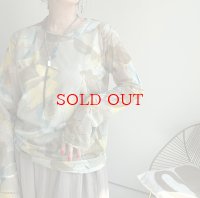 ●数量限定●【9/3 LIVEご紹介アイテム】ニュアンス柄シリーズシア―トップス