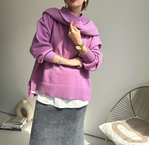 画像1: ●生産枠に限りあり●ご予約ポイント対象●期間限定掲載●【8/14 LIVEご紹介アイテム】フードマフラーSETニット（予約/10-11）