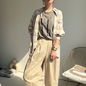 画像3: ●コーデのワンポイントに【8/27 LIVEアイテム】大人っぽいニュアンスカラーチェックシャツ