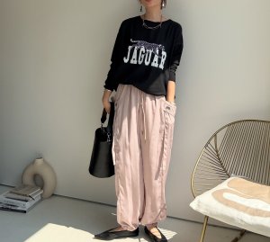 画像2: ●8/28の17時まで限定受注●Lさん、LLさんもOK◎大人気アイテム【8/27 LIVEアイテム】サテンカーゴパンツ