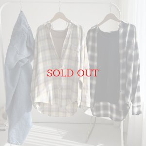 画像1: ●コーデのワンポイントに【8/27 LIVEアイテム】大人っぽいニュアンスカラーチェックシャツ