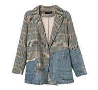 ●ご予約ポイント対象●期間限定掲載●【8/29 LIVEご紹介アイテム】デニムドッキングチェックジャケット（予約/10）
