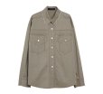 画像1: ●生産枠に限りあり●期間限定掲載●【8/29 LIVEご紹介アイテム】グレイッシュデニムライクワークシャツ (1)