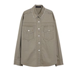 画像1: ●生産枠に限りあり●期間限定掲載●【8/29 LIVEご紹介アイテム】グレイッシュデニムライクワークシャツ