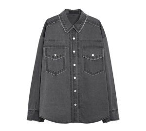 画像2: ●生産枠に限りあり●期間限定掲載●【8/29 LIVEご紹介アイテム】グレイッシュデニムライクワークシャツ