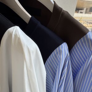 画像4: ●ご予約ポイント対象●期間限定掲載●【8/29 LIVEご紹介アイテム】異素材ドッキングブラウス（予約/10）