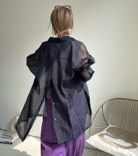 ●バックスリットが素敵【9/3 LIVEアイテム】バックスリットシアーBIGシャツ