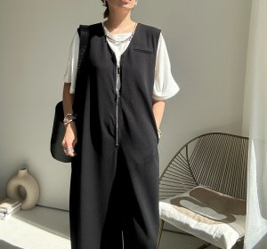 画像1: ●メーカー在庫限り●期間限定掲載【9/6 LIVEアイテム】4段階でフリーカットできちゃう◎ジップデザインオールインワン（メーカー確認後取り寄せ）