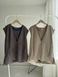 画像8: ●ストレッチあり【9/9 LIVEご紹介アイテム】ストレッチスエード深Vベスト（セットアップ可能）