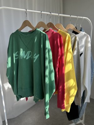 画像2: ●3連休限定SALE●【LIVEご紹介アイテム】スエットライクロゴニットプルオーバー
