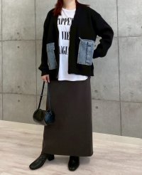 ●期間限定●ご予約5倍ポイント●【9/19 LIVEご紹介アイテム】裏起毛美ラインナロースカート＜予約/11＞