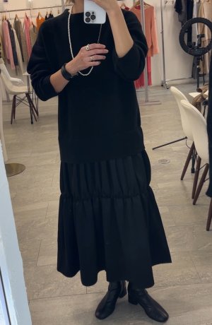 画像1: ●期間限定●ご予約5倍ポイント●【9/19 LIVEご紹介アイテム】ドッキングデザインニット×ティアードワンピ＜予約/11＞