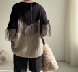 画像2: ●生産枠限り●期間限定掲載●【9/27 LIVEご紹介アイテム】チュールドッキングバイカラーニット（予約/10） (2)