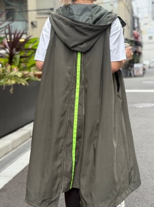 画像2: ●数量限定●オリジナル●ネオンラインが隠せる2WAY仕様【10/6 LIVEご紹介アイテム】ネオンラインフードジレ