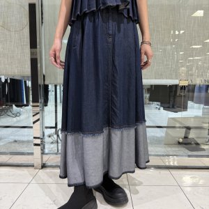 画像2: ●生産枠限り●期間限定掲載●ご予約10倍ポイント対象●【10/9 LIVEご紹介アイテム】テンセルデニム切替スカート（予約3）