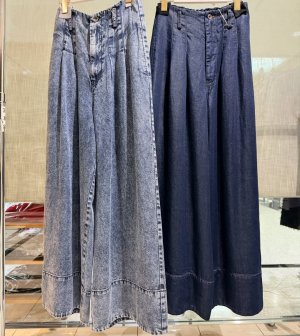 画像1: ●生産枠限り●期間限定掲載●ご予約10倍ポイント対象●【10/9 LIVEご紹介アイテム】ハイウエストテンセルデニムワイド（予約3）
