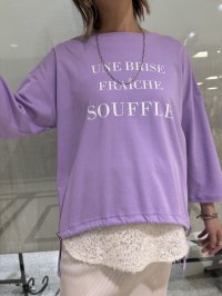 ●生産枠限り●期間限定掲載●ご予約10倍ポイント対象●【10/9 LIVEご紹介アイテム】◎企業努力シリーズ◎前後差ロゴ八部袖トップス（予約3）