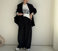 ●2サイズ展開◎セットアップ可能【10/14 LIVEアイテム】カーブシルエットタックパンツ