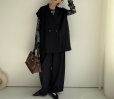 画像2: ●2サイズ展開◎セットアップ可能【10/14 LIVEアイテム】カーブシルエットタックパンツ (2)