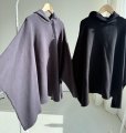 画像1: ●形が可愛いゆったりシルエット【10/14 LIVEアイテム】オーバーシルエットドルマンニットフーディ (1)