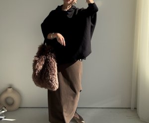 画像8: ●形が可愛いゆったりシルエット【10/14 LIVEアイテム】オーバーシルエットドルマンニットフーディ