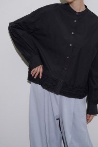 ●CYAN TOKYO●期間限定●ご予約10倍ポイント対象●【10/17 LIVEご紹介アイテム】ヘムフリルシャツ（予約/3-4）