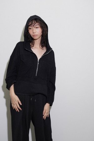 画像1: ●CYAN TOKYO●期間限定●ご予約10倍ポイント対象●【10/17 LIVEご紹介アイテム】ショートフェザーコンビフーディ（予約/2-3）