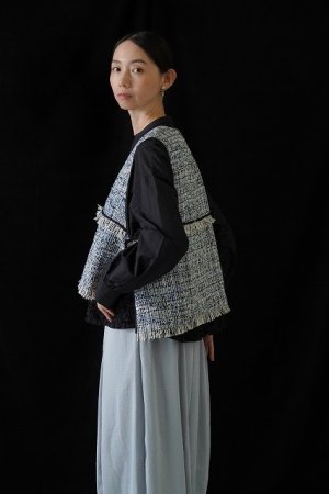 画像2: ●CYAN TOKYO●期間限定●ご予約10倍ポイント対象●【10/17 LIVEご紹介アイテム】バックオーバートリムツイードベスト（予約/2-3）