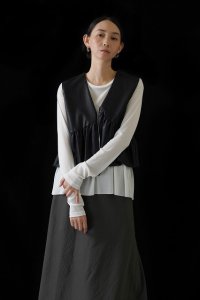 ●CYAN TOKYO●期間限定●ご予約10倍ポイント対象●【10/17 LIVEご紹介アイテム】バックギャザーチュールトップス（予約/2-3）