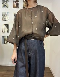 ●期間限定●ご予約10倍ポイント対象●【10/20 LIVEアイテム】ドットシアートップス（予約/1-2）