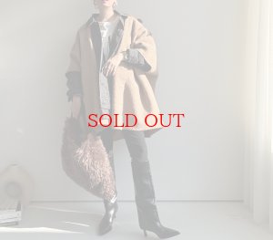 画像2: ●リバーシブル!!【10/23 LIVEアイテム】リバーシブルボアポンチョコート