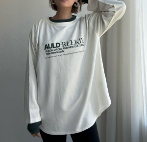 画像4: ●とっても着やすいポンチ素材ロンＴ【10/23 LIVEアイテム】もっちり着心地◎AULDロゴロンＴ