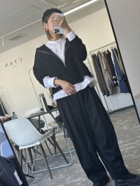 ●CYAN TOKYO●期間限定●ご予約5倍ポイント対象●【10/17 LIVEご紹介アイテム】ヘムフリルシャツ（予約/3-4）