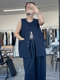 ●CYAN TOKYO●期間限定●ご予約5倍ポイント対象●【10/17 LIVEご紹介アイテム】4ポケットワッフルハーフベスト（予約/2-3）