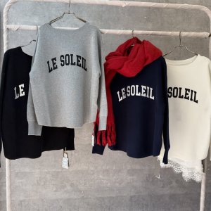 画像1: ●メーカー在庫限り●【10/27 LIVEアイテム】刺繍ロゴオーバーニット(メーカー確認後お取り寄せ)