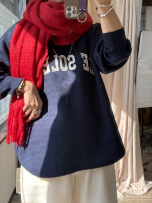 画像7: ●メーカー在庫限り●【10/27 LIVEアイテム】刺繍ロゴオーバーニット(メーカー確認後お取り寄せ)