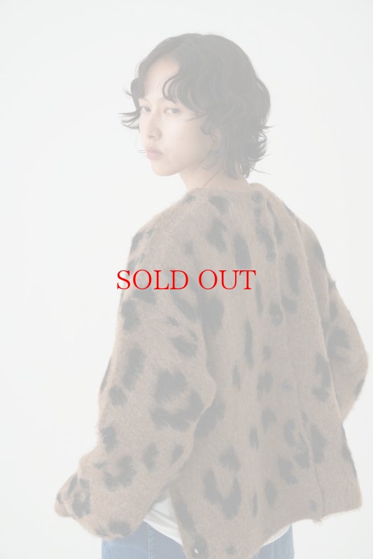 画像1: ●大人気！再々再々再生産決定‼︎●数量限定●【11/7 LIVEご紹介アイテム】前後2WAYレオパードシャギーニットカーディガン（予約/1-2） (1)
