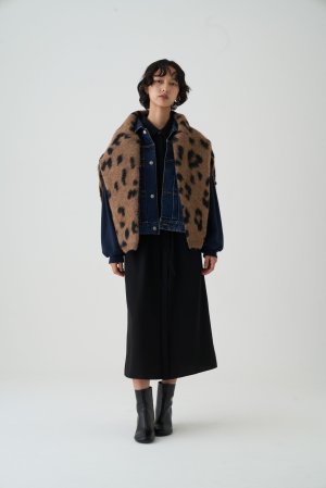 画像2: ●期間限定●数量限定●ご予約5倍ポイント対象●【11/7 LIVEご紹介アイテム】前後2WAYレオパードシャギーニットカーディガン（予約/12）