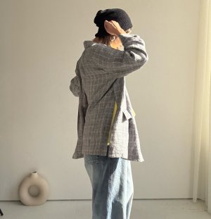 画像3: ●期間限定●数量限定●ご予約10倍ポイント対象●【11/7 LIVEご紹介アイテム】ギャザースリーブリネンジャケット（予約/2-3）