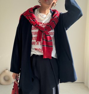 画像3: ●期間限定●数量限定●ご予約5倍ポイント対象●【11/7 LIVEご紹介アイテム】ボーダーデザインカーディガン（予約/1-2）