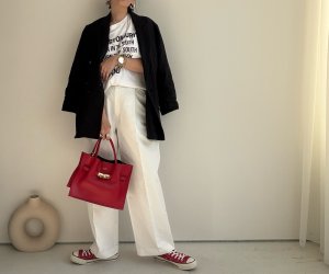 画像2: ●期間限定●数量限定●ご予約5倍ポイント対象●【11/7 LIVEご紹介アイテム】タックワイドパンツ（予約/1-2）